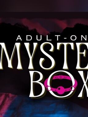 Mystery Box Adult-Only Graphic Sign with Pink Accent